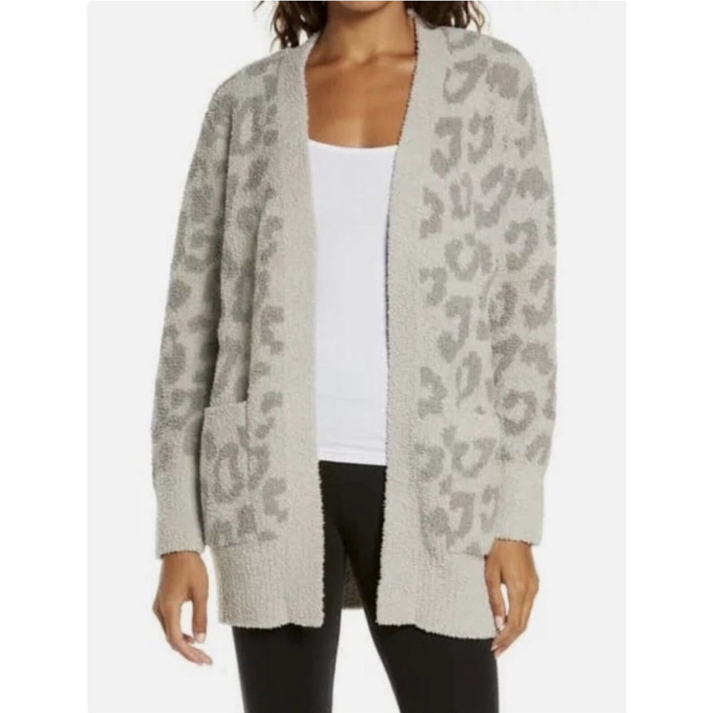 Barefoot dreams CozyChic leopard cardigan size small